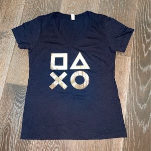 SONY PLAYSTATION women's vneck T-shirt